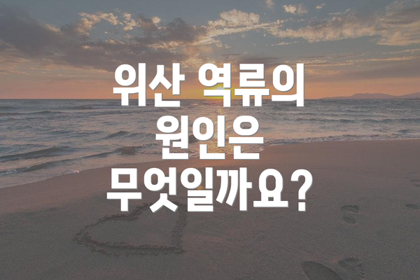 위산 역류의 원인은 무엇일까요?