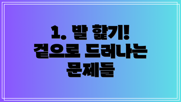 1. 발 핥기! 겉으로 드러나는 문제들