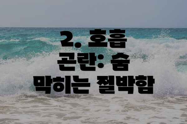 2. 호흡 곤란: 숨 막히는 절박함