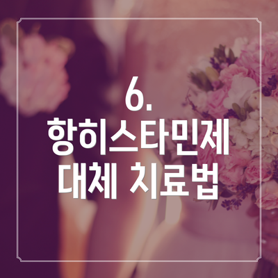 6. 항히스타민제 대체 치료법