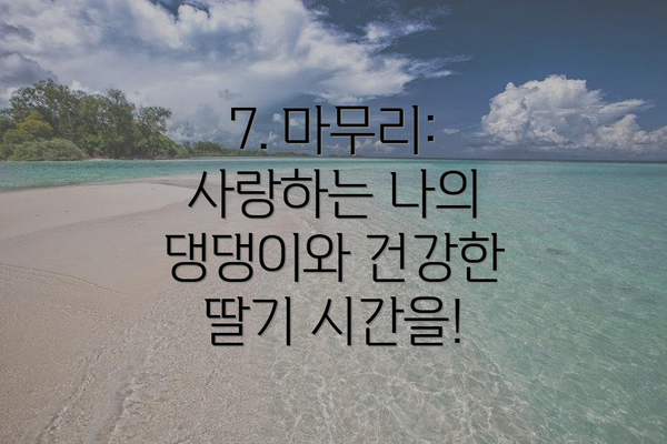7. 마무리:  사랑하는 나의 댕댕이와 건강한 딸기 시간을!