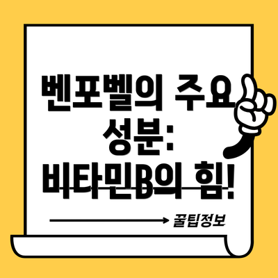 벤포벨의 주요 성분: 비타민B의 힘!