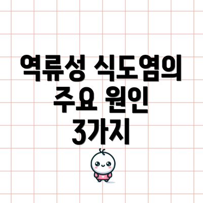 역류성 식도염의 주요 원인 3가지