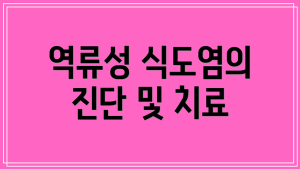 역류성 식도염의 진단 및 치료