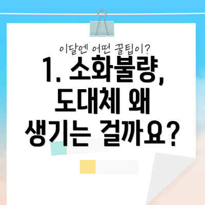1. 소화불량, 도대체 왜 생기는 걸까요?