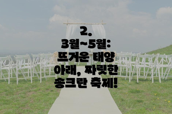 2. 3월~5월: 뜨거운 태양 아래, 짜릿한 송크란 축제!