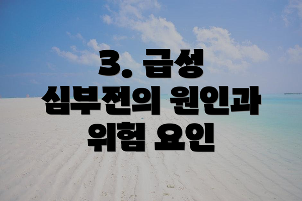 3. 급성 심부전의 원인과 위험 요인