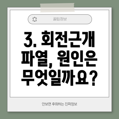 3. 회전근개 파열, 원인은 무엇일까요?