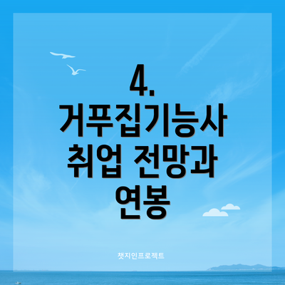 4. 거푸집기능사 취업 전망과 연봉