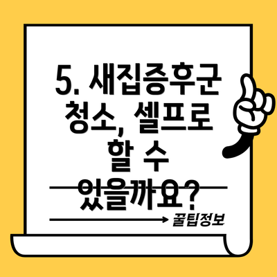 5. 새집증후군 청소, 셀프로 할 수 있을까요?