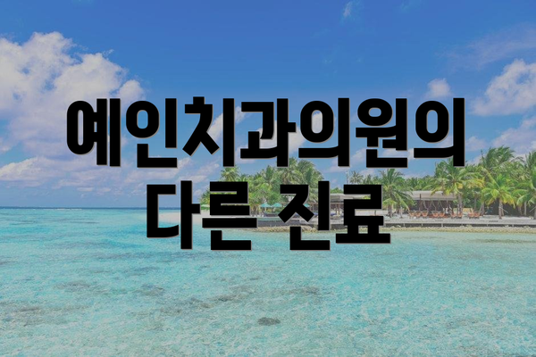예인치과의원의 다른 진료