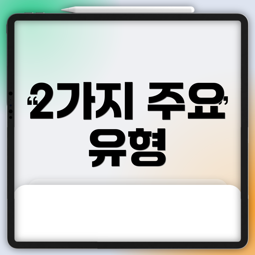 2가지 주요 유형