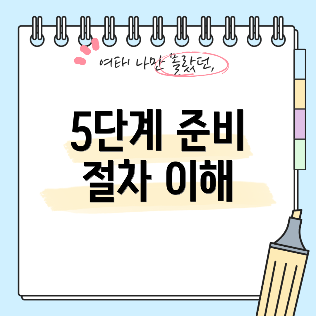 5단계 준비 절차 이해