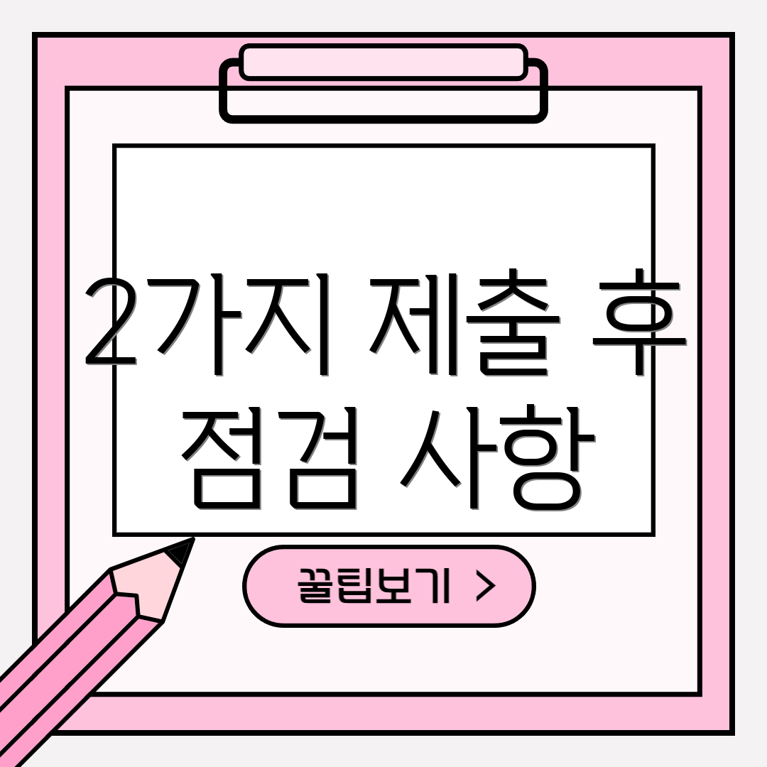 2가지 제출 후 점검 사항