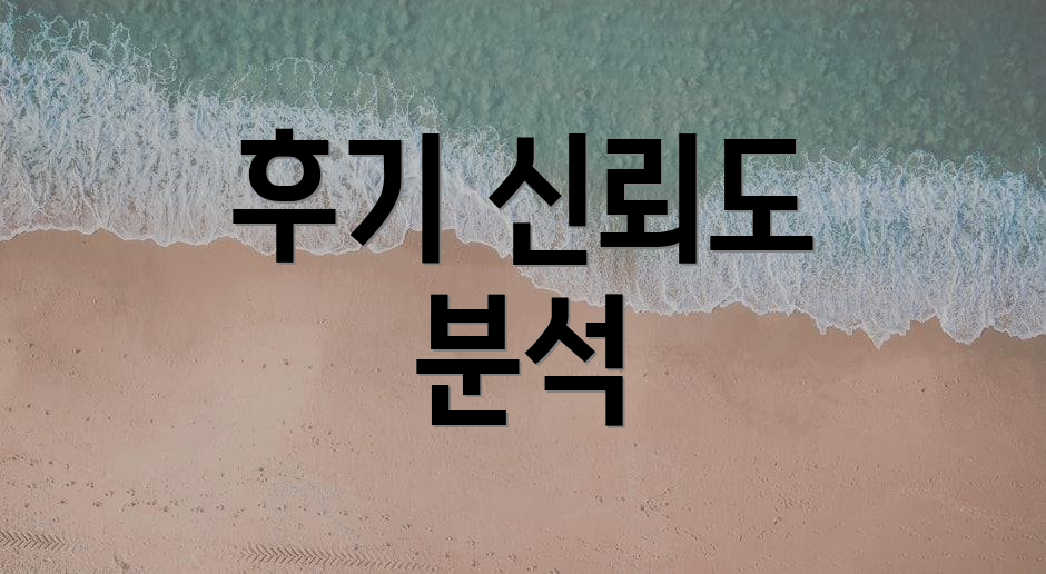 후기 신뢰도 분석