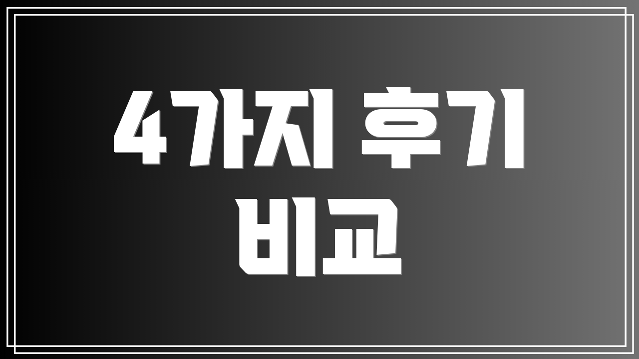 4가지 후기 비교
