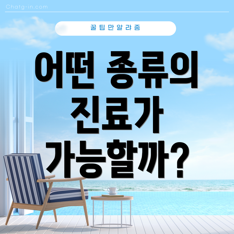 어떤 종류의 진료가 가능할까?