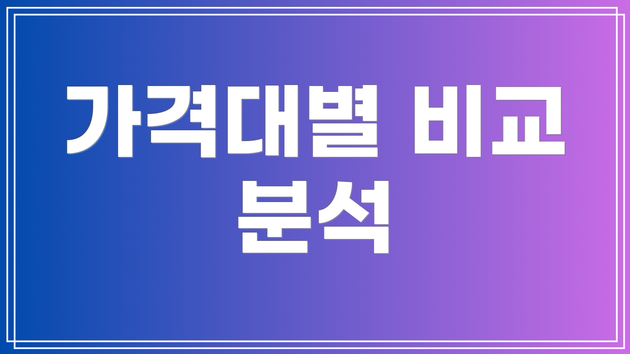 가격대별 비교 분석