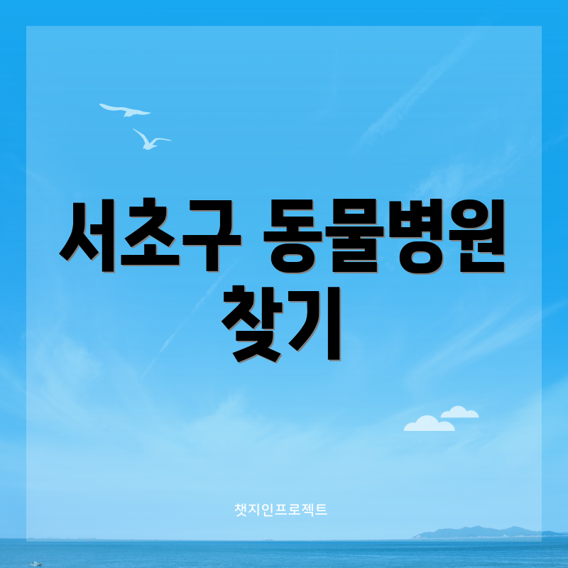 서초구 동물병원 찾기