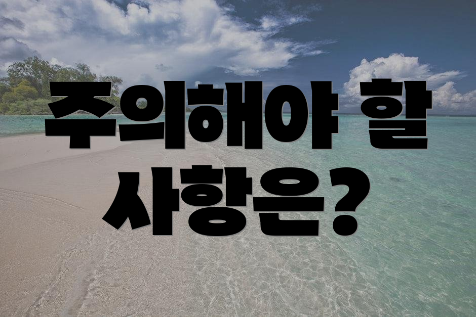 주의해야 할 사항은?