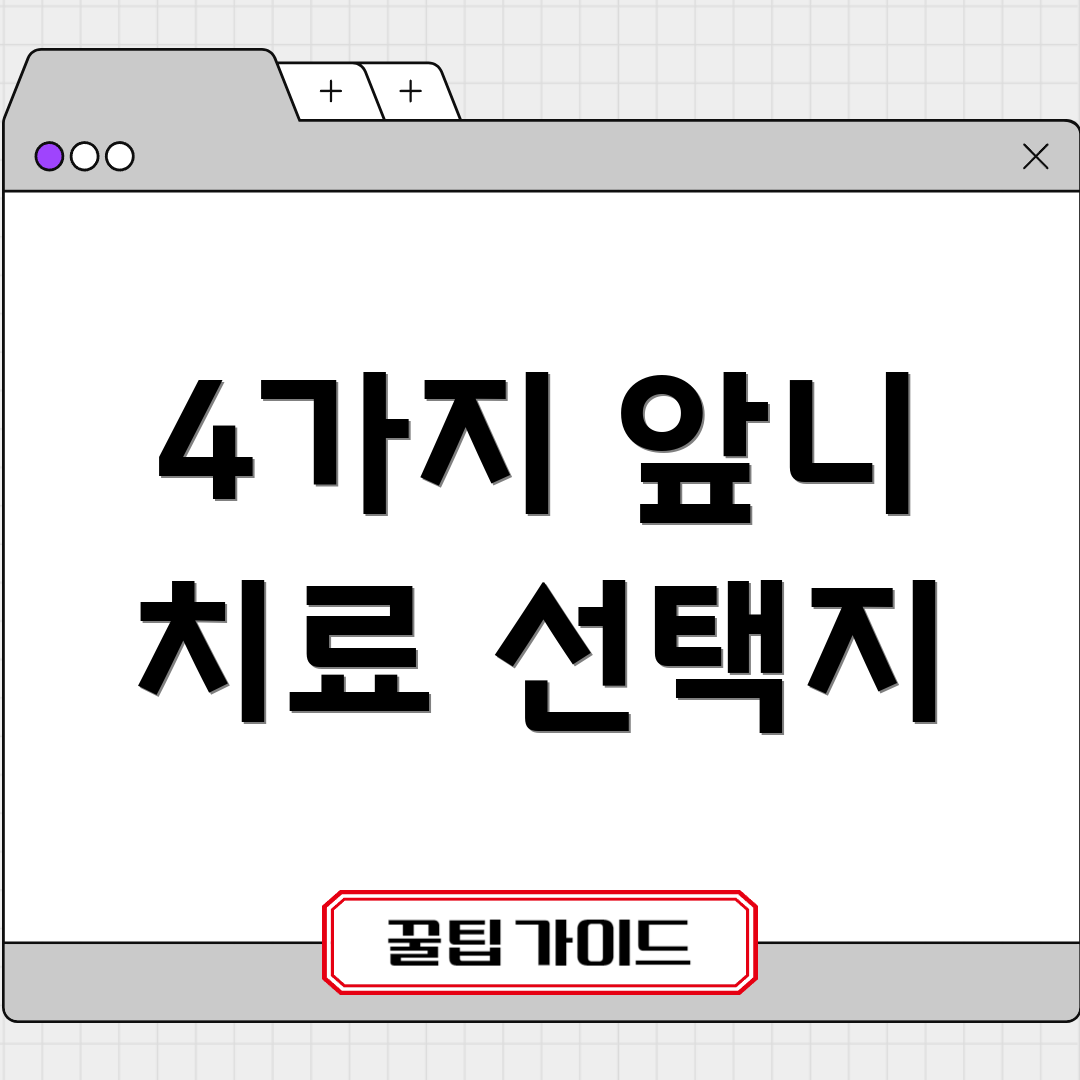4가지 앞니 치료 선택지
