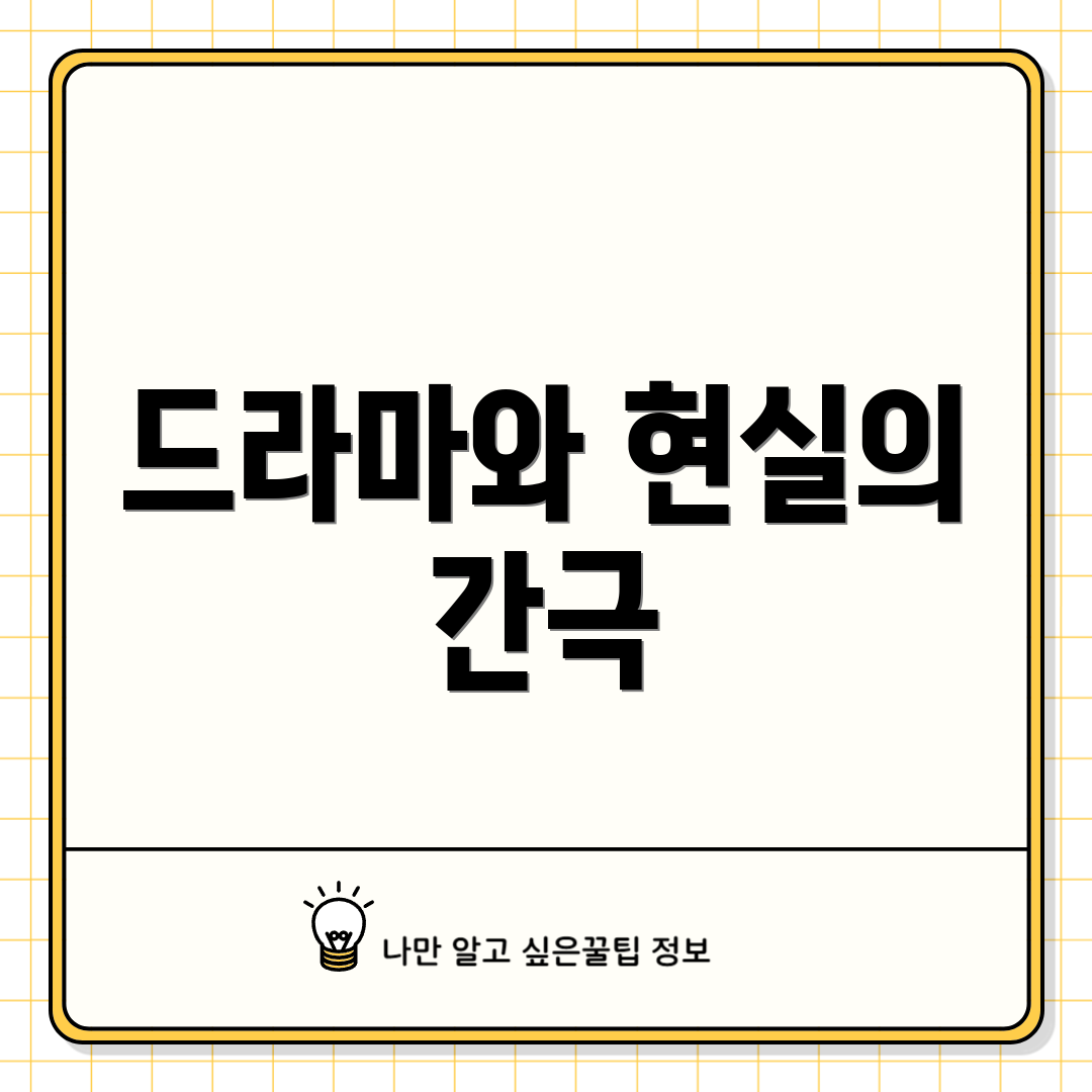 드라마와 현실의 간극
