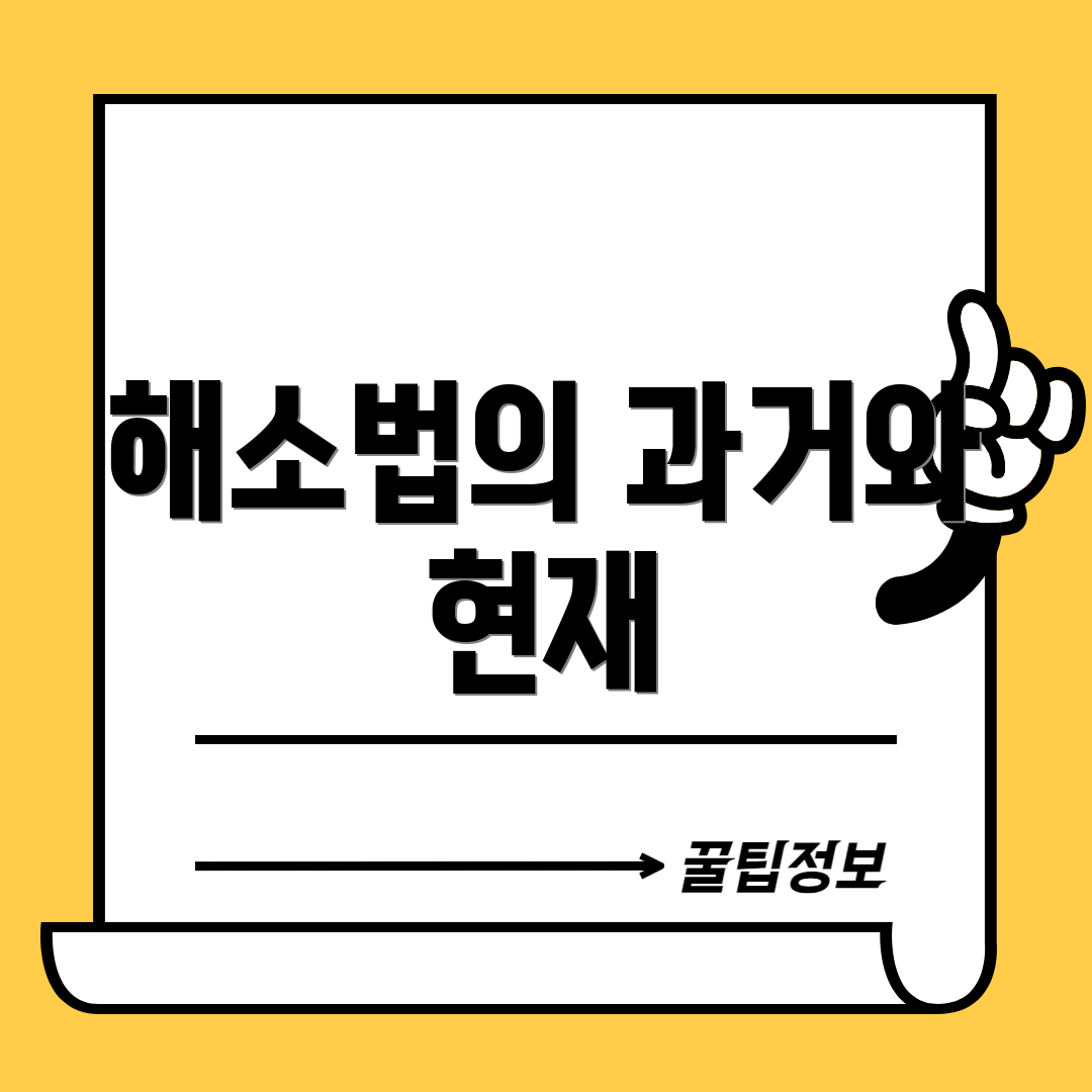 해소법의 과거와 현재