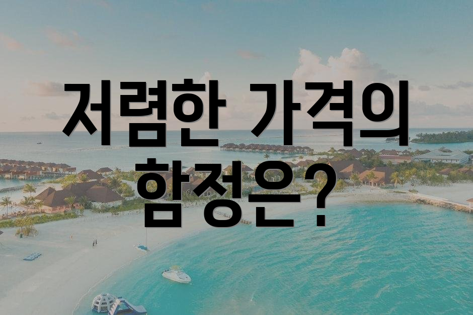 저렴한 가격의 함정은?