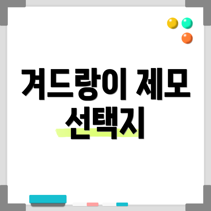 겨드랑이 제모 선택지