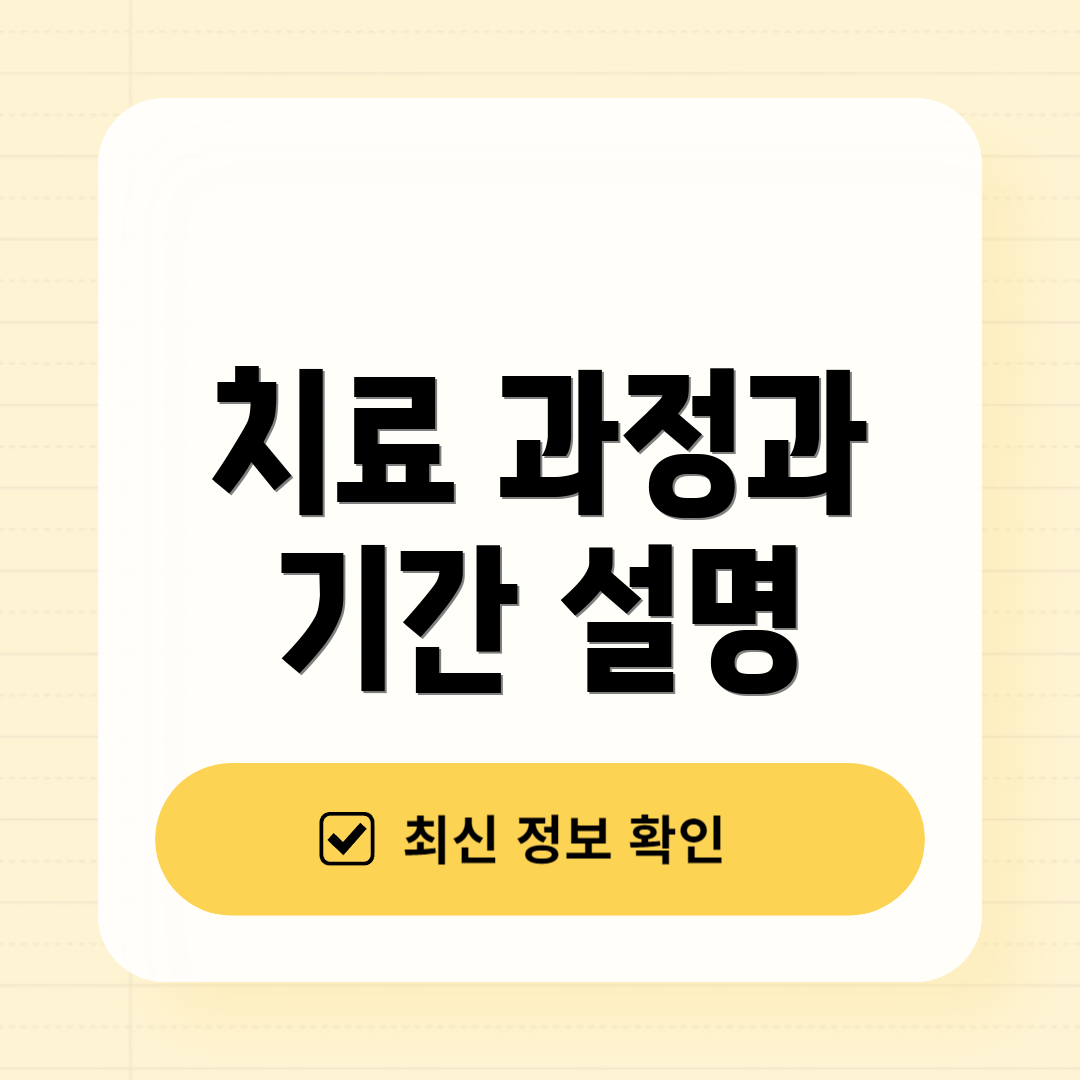 치료 과정과 기간 설명