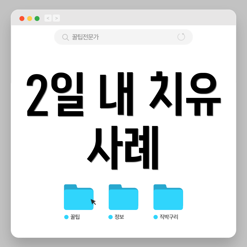 2일 내 치유 사례