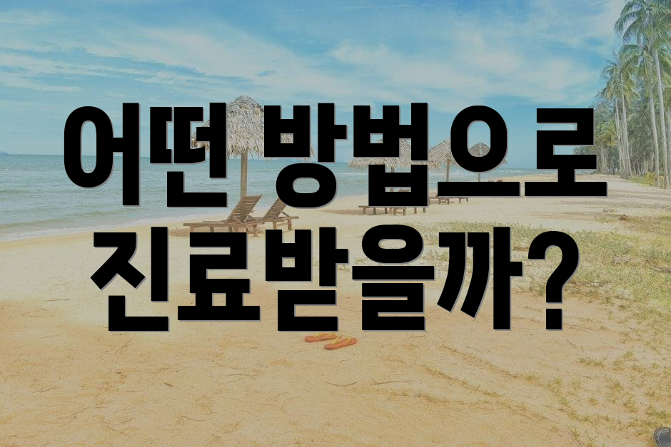 어떤 방법으로 진료받을까?