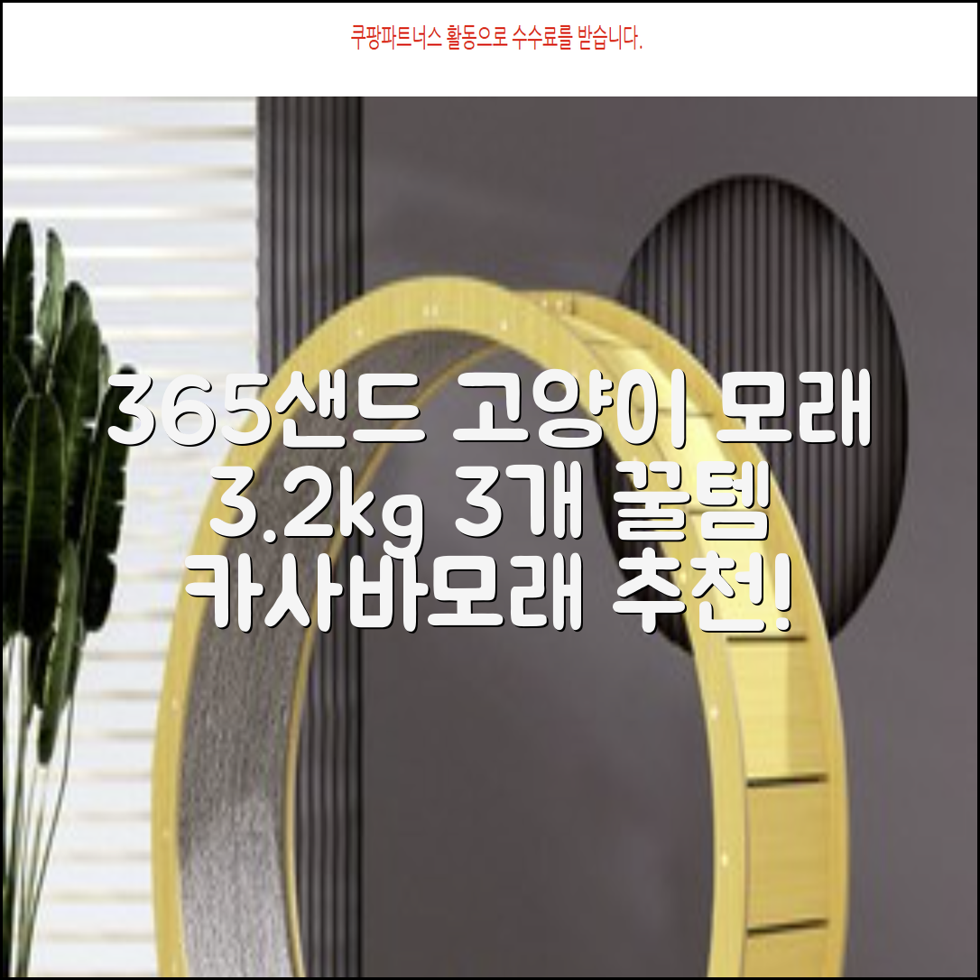 3651 365샌드 고양이 카사바 모래, 3개, 3.2kg 추천 리뷰