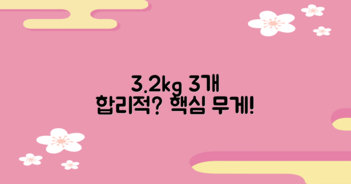 3.2kg 3개, 합리적일까요?