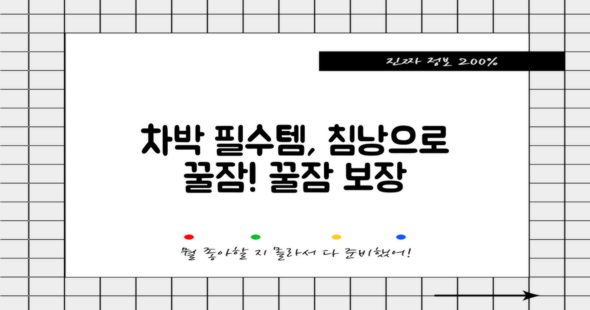 차박 필수품, 침낭으로 편안함을 더하세요.