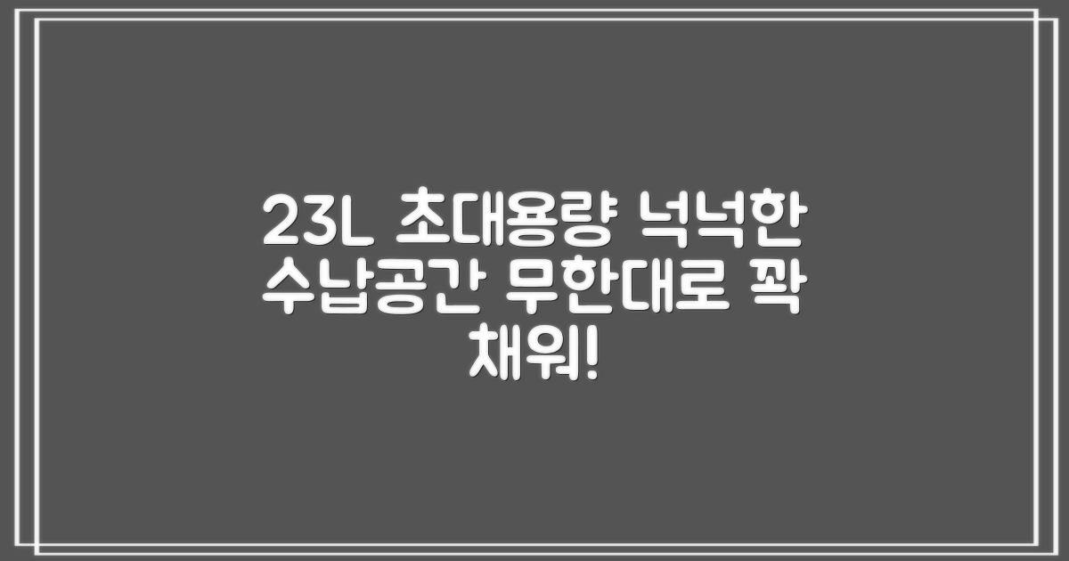23L 대용량, 넉넉한 수납