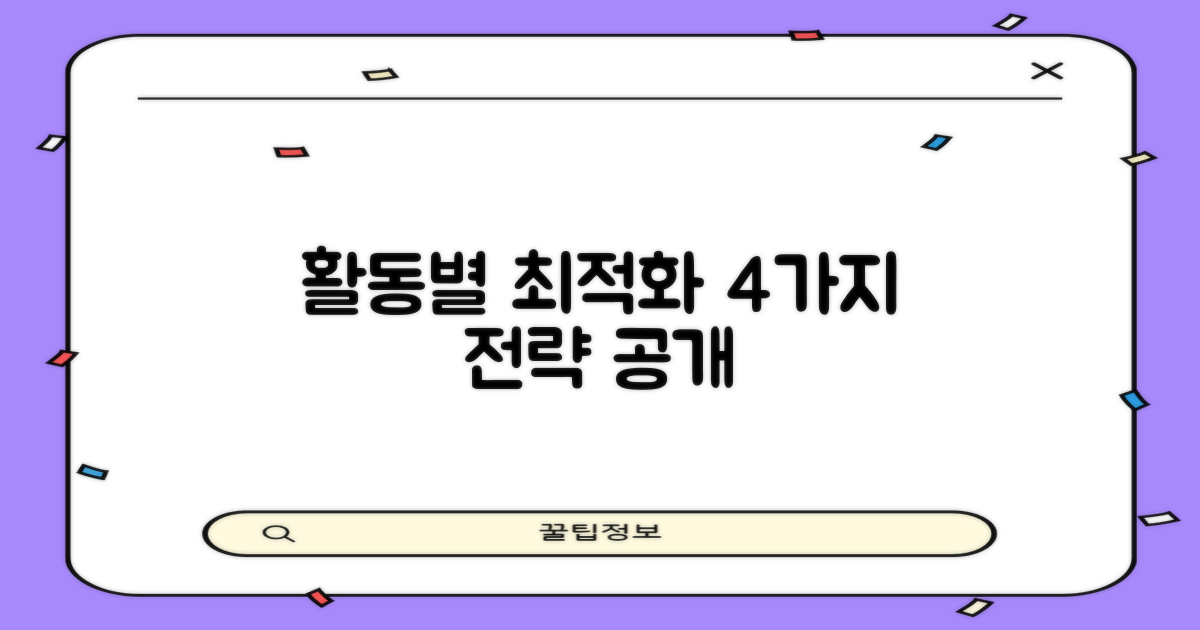 4가지 활동별 최적화